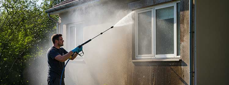 Residential painting Company uses advanced pressure washing technique
