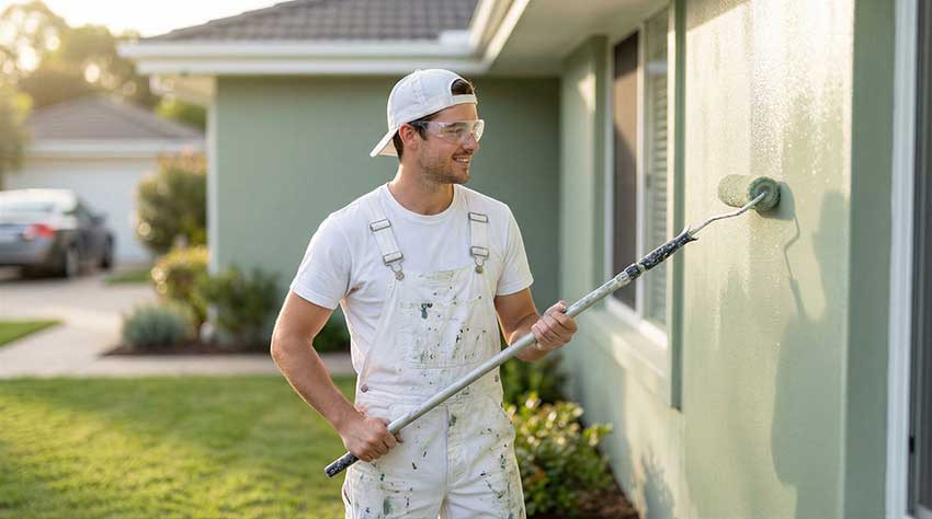 Southern Improvement's painter completed the exterior house painting in Broward County